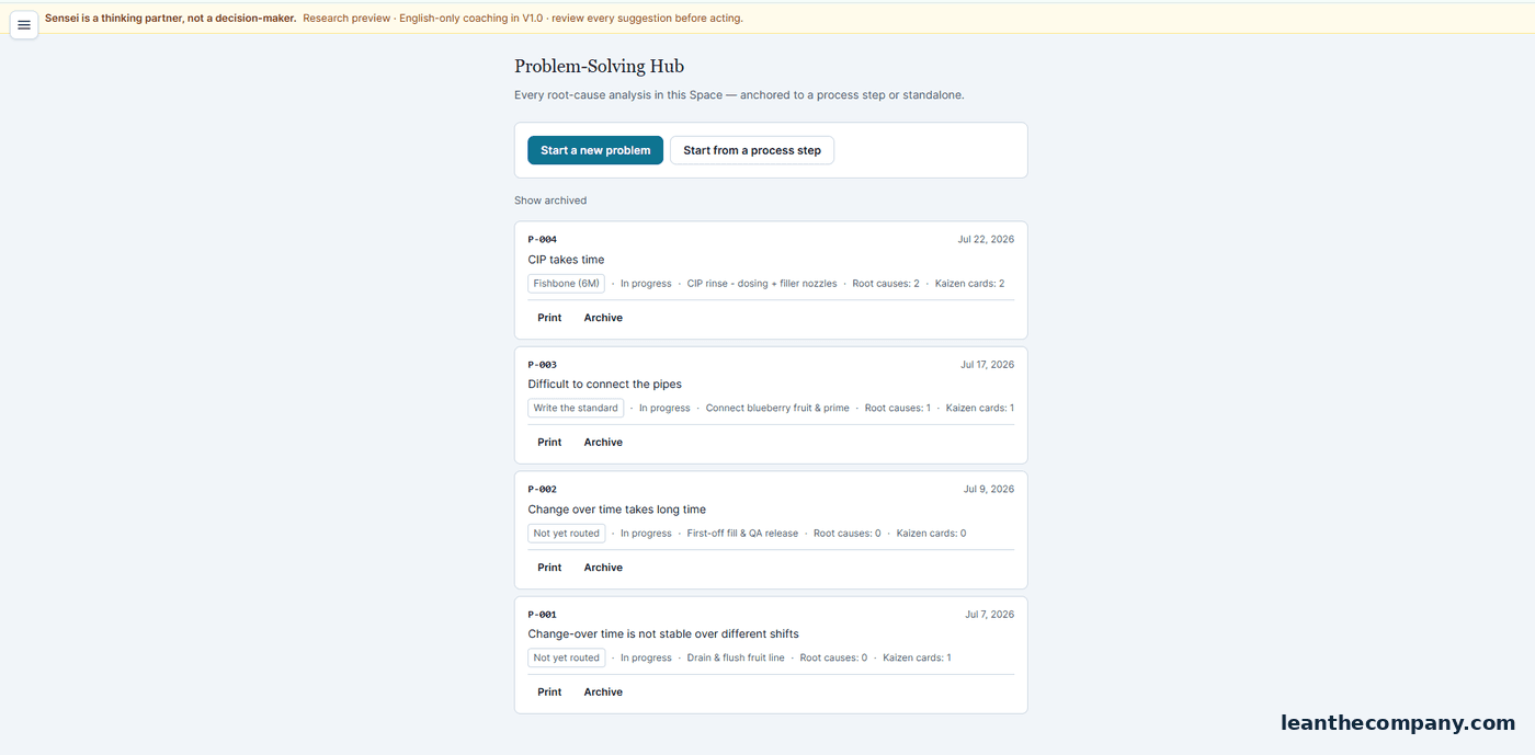 Sensei – Problem Solving
